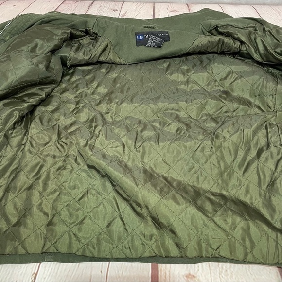 Vintage IB Diffusion Jacket Womens Medium Aztec Green Military Quilted Lined - Picture 11 of 13
